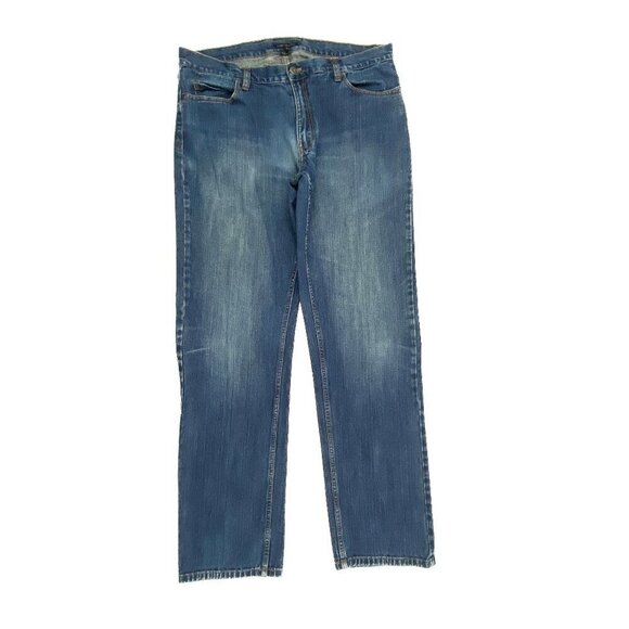 Van Heusen Straight Leg Men's size 36x32 Dark Wash Blue Denim Jeans - Picture 1 of 4